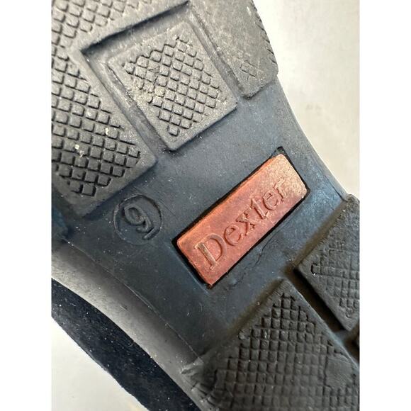 Dexter Size 9 Men Black Suede Slip On Flat Loafers Shoes Business Casual Travel - Picture 5 of 9